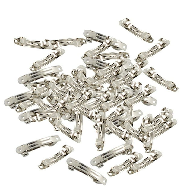 50 Pcs Barrettes en Métal Coloré Pinces à Cheveux à Ressort Vierges pour Cheveux Nœud DIY Accessoires de Tête 4cm