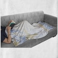 thumbnail image 6 of Starfish Soft Flannel Fleece Throw Blanket, Wavy Stripes in the Ocean Inspired Design Starfishes Sky Aquatic Sea Life Theme, Cozy Plush for Indoor and Outdoor Use, 60" x 80", Multicolor, by Ambesonne, 6 of 6