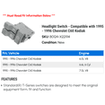 thumbnail image 2 of Headlight Switch - Compatible with 1995 - 1996 Chevy C60 Kodiak, 2 of 2