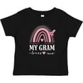 thumbnail image 3 of Inktastic My Gram Loves Me Rainbow Girls Baby T-Shirt, 3 of 5