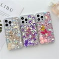 thumbnail image 6 of case for iPhone 13 Pro Max Bling Glitter Case,Luxury Bling Diamond Rhinestone Gemstone 3D Butterfly and Rose Flower Gemstone Soft TPU Back Cover Case for Women Girls with iPhone 13 Pro Max 6.7", 6 of 12