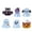 Green, variant on HCTSHG 6 Pcs Halloween Mini Resin Animals Figures Kit - Luminous Tiny Resin Figurines Accessories, Glow in The Dark Miniature Ghost Figurines for Halloween Party, Tabletop Decor