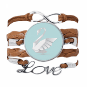 White Swan Pattern Bracelet Love Chain Rope Ornament Wristband