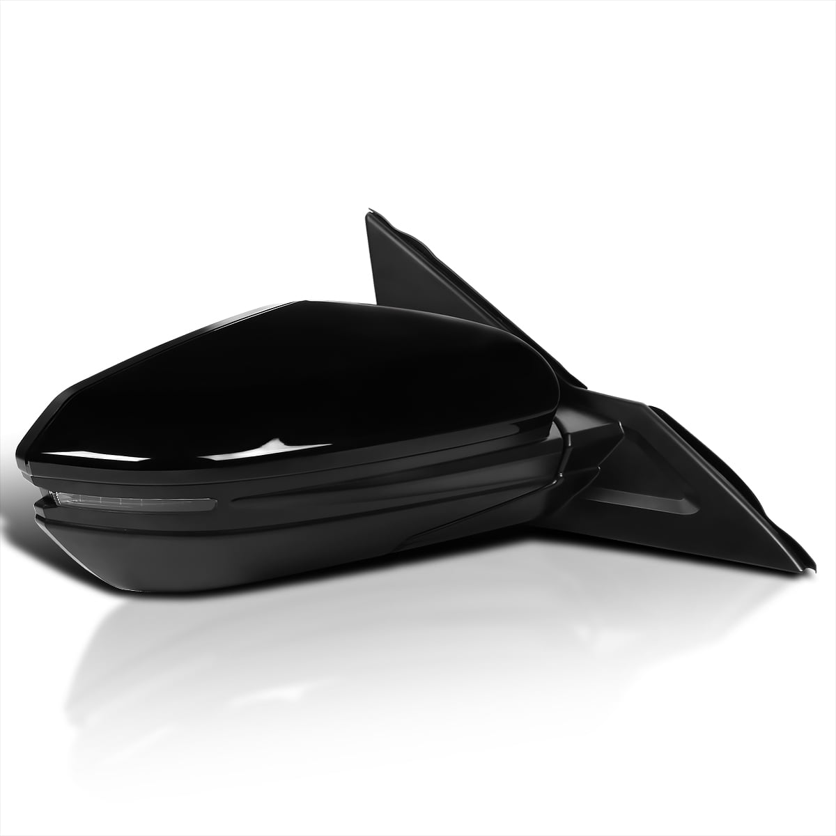 Spec-D Tuning Black 7-Pin Power Heated Fold Right Passenger Side Mirror +LED Signal Compatible with Honda Civic 2016-2018