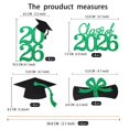 thumbnail image 2 of Cake Toppers SakFestivo 16 piezas para graduación, adornos verdes, 2 of 4