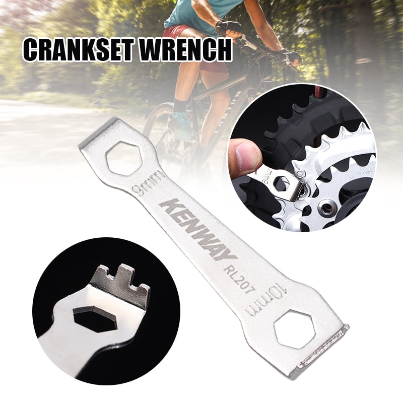 Bike Cycle Chainring Nut Wrench Bolt Spanner Removing Tool 9mm/10mm Spare Parts