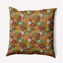 18" x 18" Simply Daisy Succulent Garden Polyester Indoor/Outdoor Pillow, Scallion Qty 1