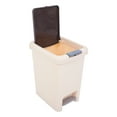 thumbnail image 4 of WEUVEB Versatile Beige Plastic Foot Pedal Trash Bin for Bedrooms and Bathrooms, 4 of 8