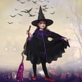 thumbnail image 1 of AHMT Witch Broom with Ribbons for Halloween Witches Broomstick, Parties, Photo Booth Accessory, Halloween Decorations(Purple), 1 of 8
