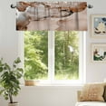thumbnail image 6 of Brown Abstract Valances for Windows, 54 x 18in, Silver Marble Ripples Clouds Luxury Fluid Art Rod Pocket Kitchen Valance Curtain Light Filtering Window Treatments for Living Room Bedroom, 1 Panel, 6 of 7
