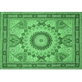 thumbnail image 1 of Ahgly Company Indoor Rectangle Medallion Emerald Green Traditional Area Rugs, 7' x 10', 1 of 4