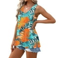 thumbnail image 5 of JTZGDY Sleeveless Shirts for Women Boho Floral Printed Summer Summer V Neck Basic Workout Tank Tops Dressy Blouses Loose Fit Tunics for Leggings Multicolor#06 S, 5 of 8