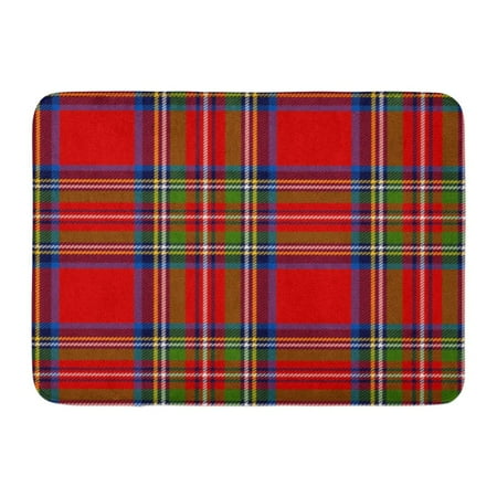 Royal Stewart Kilt - LADDKE Red Check Scottish Plaid in Classic Colors Royal Stewart Tartan Pattern Clipping Mask Blue Kilt Doormat Floor Rug Bath Mat 23.6x15.7 inch