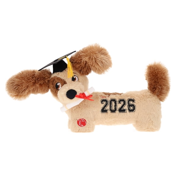 Class of 2026 Animated Musical Dog Plush, Brown, Graduation by Way To Celebrate
