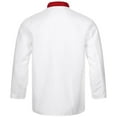 thumbnail image 2 of YONGHS Chef Jacket Breathable Coat Restaurant Kitchen Cooking Uniform for Women Men Red XL, 2 of 7