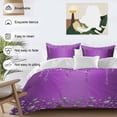 thumbnail image 3 of Luxury Diamond Bedding Duvet Cover Set Full Size 4 Pieces Shinning Purple Gradient Modern Art Bedding Set with Zipper Closure, 1 Comforter Cover 86x86 Inches 1 Flat Sheet & 2 Pillow Cases, 3 of 7