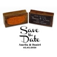 thumbnail image 1 of Printtoo Personalized&nbsp;Save The Date Round Wood Mounted Rubber Stamp Custom Wedding Stamper-1.77 Inches Diamater, 1 of 4