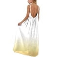 thumbnail image 2 of ATOGUTA Tween Girl Dresses Boho Spaghetti Strap Summer Vacation Beach Bodycon Maxi Dress Size 5T-14. Yellow, 2 of 6