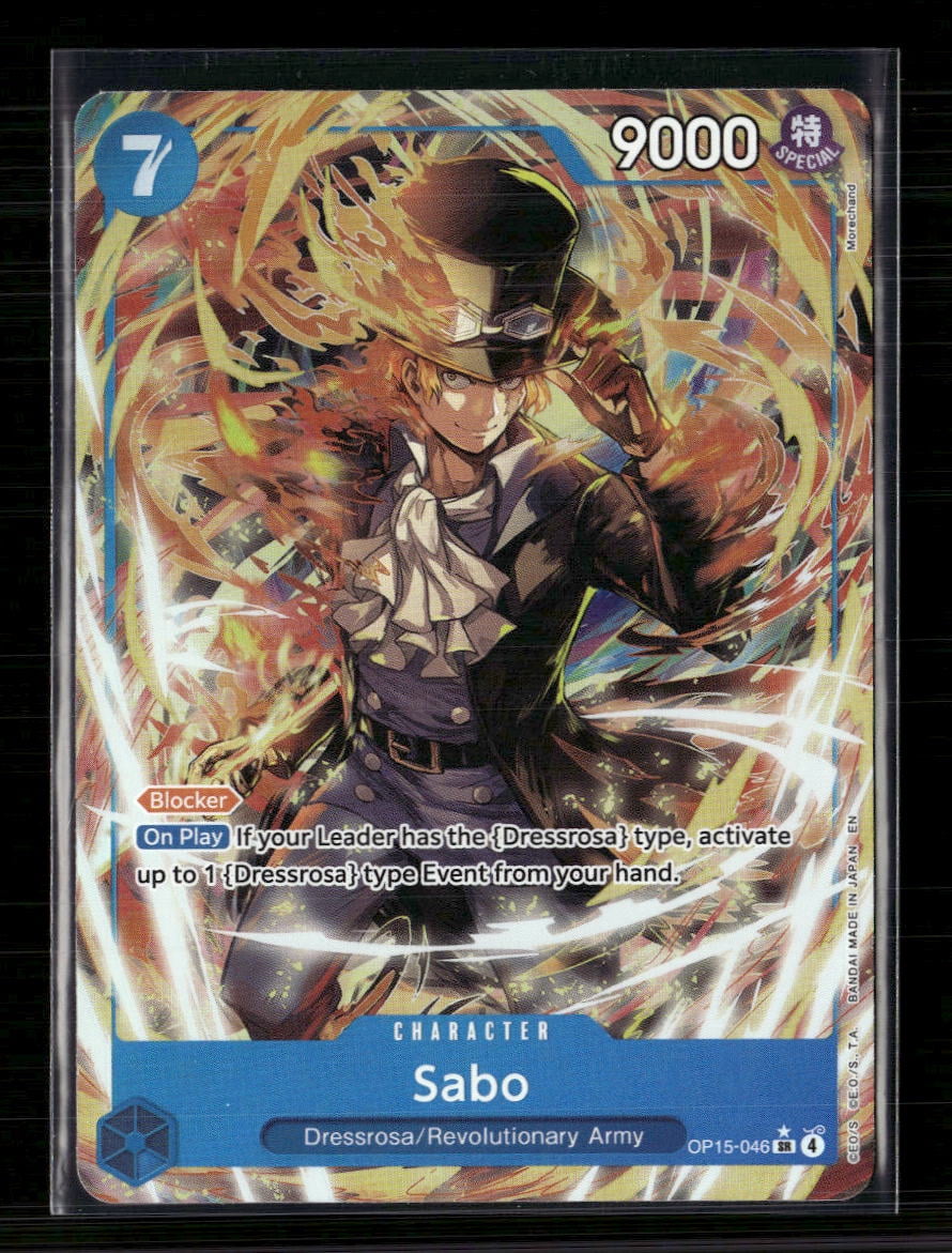 2023 Bandai One Piece Card Game Awakening of the New Era Sabo Holofoil On Play Blocker Alternate Art