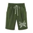 thumbnail image 1 of Pantalones Cortos de Verano para las Mujeres de Cintura Alta Estampado Elástico Cordón de Cintura, Casual Bolsillos Pantalones de Pijama, 1 of 4