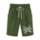 thumbnail image 1 of Pantalones Cortos de Verano para las Mujeres de Cintura Alta Estampado Elástico Cordón de Cintura, Casual Bolsillos Pantalones de Pijama, 1 of 4