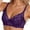 Purple, variant on XFeng Women Floral Lace Underwire Bra, V Neck Adjustable Thin Straps Support Comfort Bra