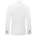 thumbnail image 2 of New Mens Suit Jacket Slim Fit Business Casual Blazer, 2 of 5