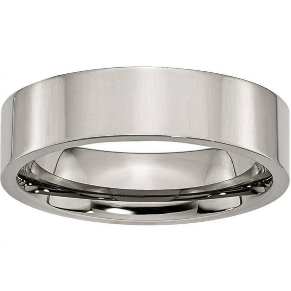 Titanium Flat 6mm Polished Band