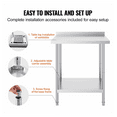 thumbnail image 4 of Stainless Steel Work Table 24x30x36 Inch, Commercial Prep Table Heavy Duty, Adjustable Height Metal Workstation for Kitchen, Restaurant, Hotel, 4 of 7