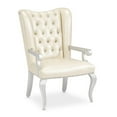 thumbnail image 3 of Hollywood Swank Tufted Leather Desk Chair - Creamy Pearl, 3 of 14
