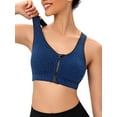 thumbnail image 5 of FUTATA Womens Sports Bras Padded High Support Push Up Bra Racerback Front Zipper Post Op Surgery Bras Wireless Yoga Workout Running Bras Activewear Tank Tops, 5 of 6