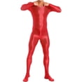 thumbnail image 7 of iEFiEL Mens Shiny Smooth Jumpsuit Long Sleeve Full Body Length Bodysuit for Fitness Workout, 7 of 7