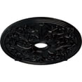 thumbnail image 3 of Ekena Millwork 23 5/8"OD x 3 7/8"ID x 2 1/8"P Jamie Ceiling Medallion (Fits Canopies up to 3 7/8"), Hand-Painted Jet Black, 3 of 6