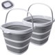 thumbnail image 1 of Paquete de 2 Cubos de Plástico Plegables, Cubos Rectangular Plegable, Cubo de Limpieza Plegable, Cubo de Agua Portátil de Pesca, Cubeta de Plástico Portátil, Folding Bucket, 1 of 4