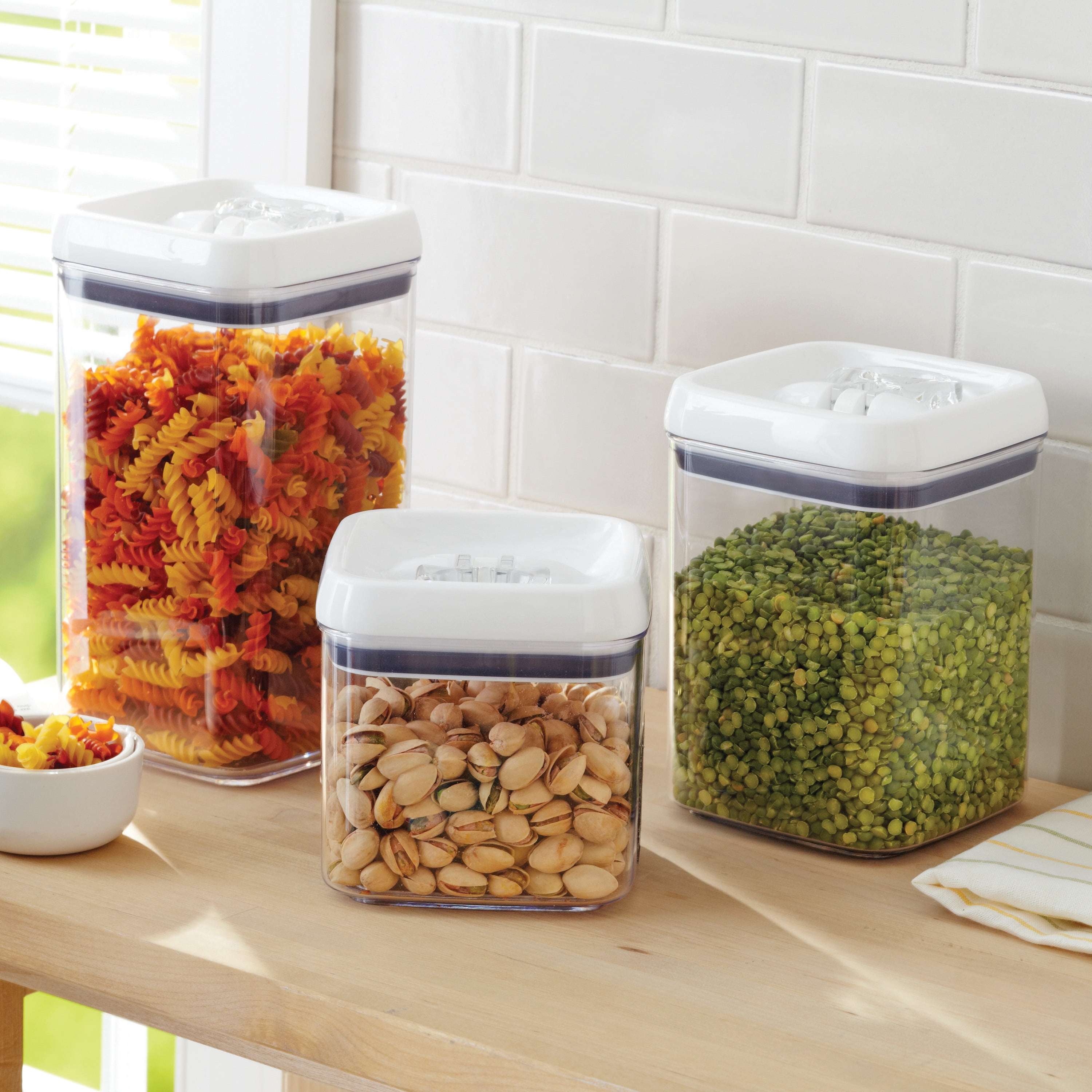 Pack of 3 - Flip-Tite Square Food Storage Container Set, 4.5-cup