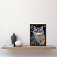 thumbnail image 2 of Alice in Wonderland Original Cheshire Cat Colourful Psychedelic Floral Pattern Artwork Framed Wall Art Print A4, 2 of 4