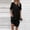 Black, variant on Summer Dress Women's Dress Lightweight V Neck Beach Dress Half Sleeve Midi Dress Loose Knee Length Buttons Dress With Pockets Teenager Casual Dresses Dresses Casual Travel Dresses for Women Womens