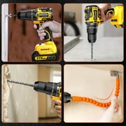Gisam Cordless Drill Set 21V Power Drill Set with 2Ah Battery 3/8Keyless Chuck 23+3 Position Electric Drill 2 Speed Cordless Hammer Drill,24 Accessories