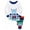 White, variant on Gunia Kids Pajamas Boys Children'S Robot Pattern Girls Clothing Sleepwear Homewear Cute 3-4 Years