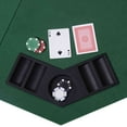 thumbnail image 3 of Costway 48" Green Octagon 8 Player Four Fold Folding Poker Table Top & Carrying Case, 3 of 7