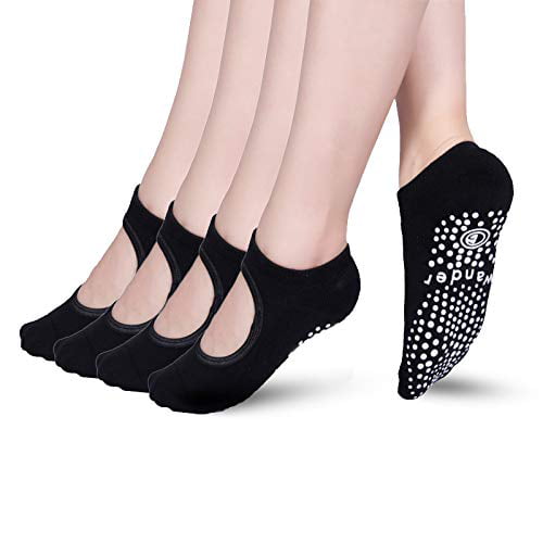 Yoga Socks Non Slip Skid Socks with Grips Pilates Ballet Barre Socks for  Women - Walmart.com