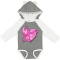 thumbnail image 3 of Inktastic Breast Cancer Awareness- Pink Ribbon Around Heart Boys or Girls Long Sleeve Baby Bodysuit, 3 of 5