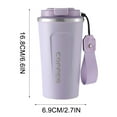 thumbnail image 3 of Kchsj Smart Insulated Stainless Steel Coffee Mug Travel Vacuum Tumbler with Temperature Display,510ml Leakproof Lid,Portable Carry Rope, Car Friendly, Hot & Cold, Easy Clean,Food Grade,Durable Purple, 3 of 5