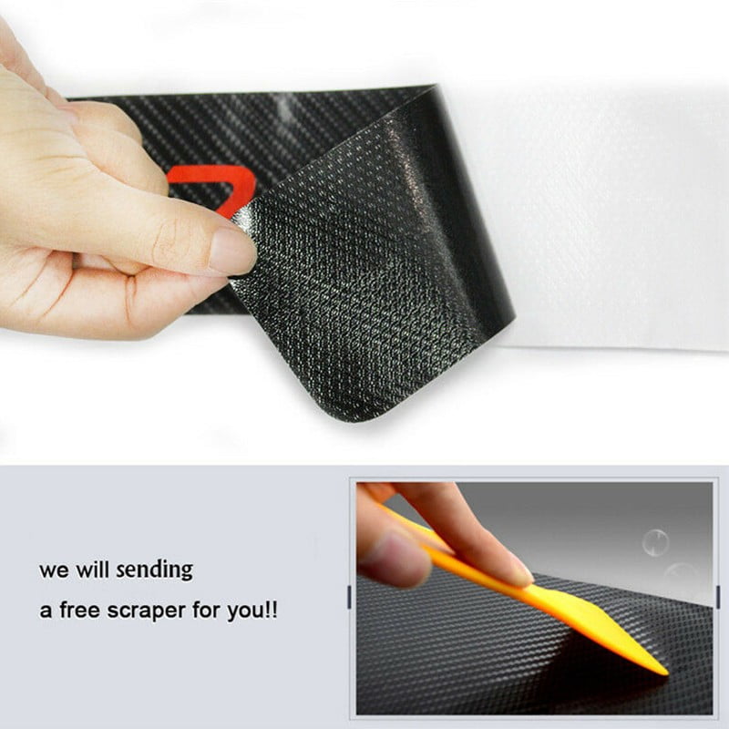 4pcs 3D Carbon Fiber Look Car Door Plate Sill Scuff Cover Sticker Anti Scratc sc 