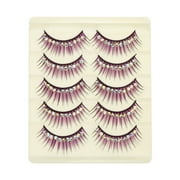 5 Pairs of Thick Exaggerated False Eyelashes with Diamond for Performance