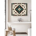 thumbnail image 6 of Red Teal Brown Southwestern Wall Art for Living Room,Canvas Picture Wall Decor for Bathroom Bedroom,Ethnic Geometric Boho Retro Painting Artwork for Office Kitchen Hallway Dining Room Decor 16"x20", 6 of 8
