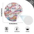 thumbnail image 5 of 15 Inch Round Grid Plate Mats Heat Non-Slip Resistant PVC Placemats for Kitchen Dining Table Decor Cartoon-style Santa Claus 1PCS, 5 of 5