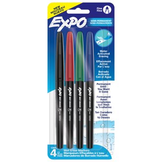 Artline 750 Waterproof Black Laundry Marker & Artline EKC-1 Non