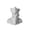 White, variant on Black Plastic Abstract Face-Shaped Decorative Vase, Gallery-Inspired Small Stem Tabletop Centerpiece, for Bookshelf and Desktop 4.72 x 4.53 in