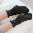 thumbnail image 4 of Biekopu Women Long Socks, Elegant Wavy Edge Sweet Bow Socks Casual Socks for Daily Party, 4 of 5